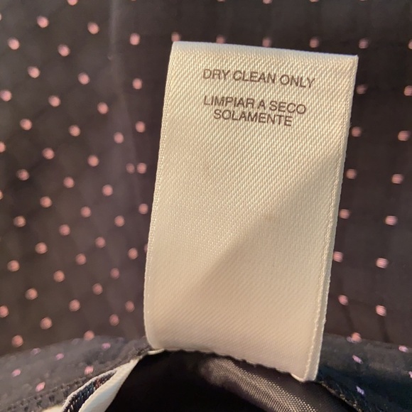 Women’s First Issue Liz Claiborne Suit Lined Pants Navy and Pink Size 6 - Picture 7 of 7